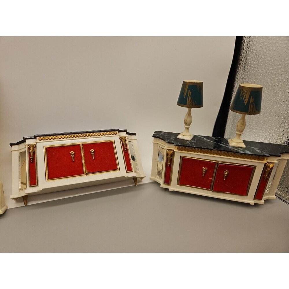 Vintage Ideal Petite Princess Fantasy Furniture FireTruck Dollhouse Lot Of 16 - Picture 5 of 11